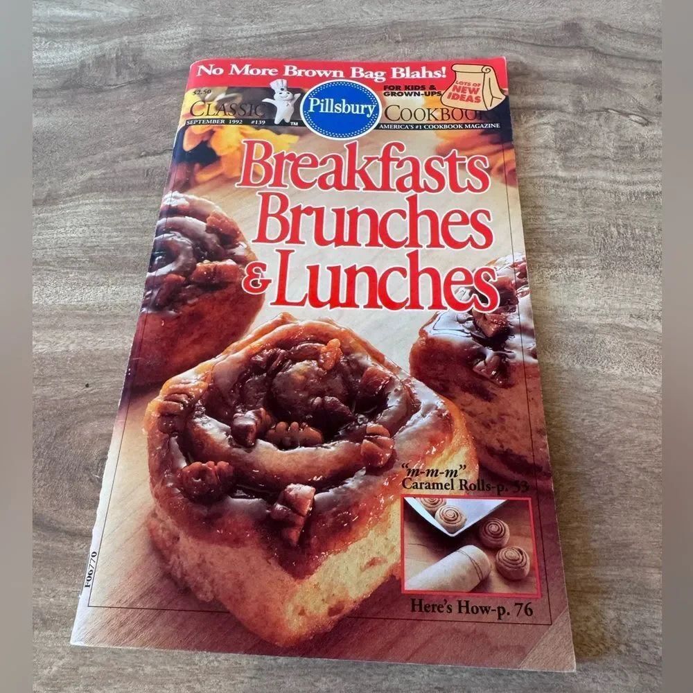 Pillsbury Classic Cookbook Breakfasts Brunches & Lunches #139 September 1992